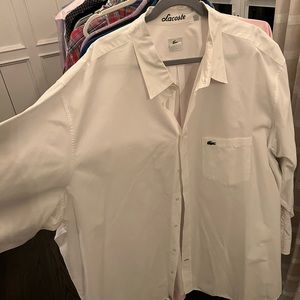White Lacoste dress shirt for men. Great condition…